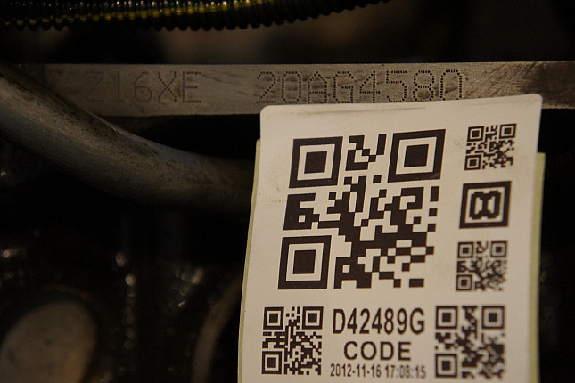 Номер двигателя и фотография площадки OPEL Z16XE