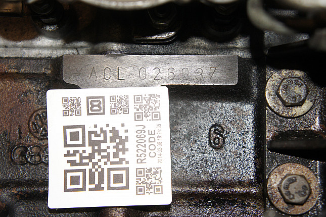 Номер двигателя и фотография площадки VW ACL