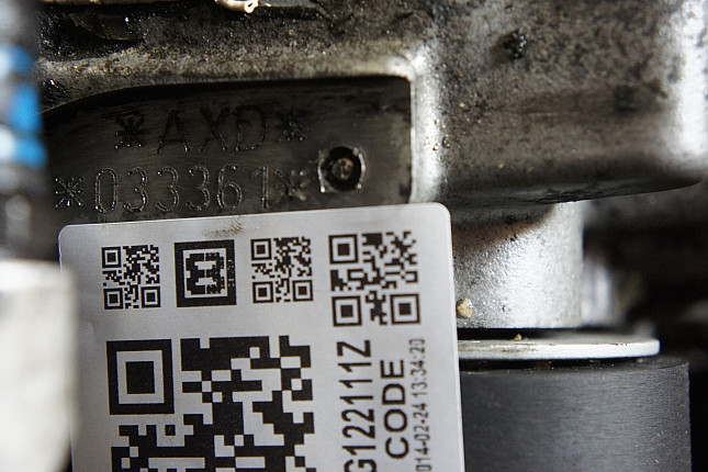 Номер двигателя и фотография площадки VW AXD