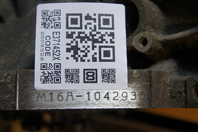 Номер двигателя и фотография площадки Suzuki M16A