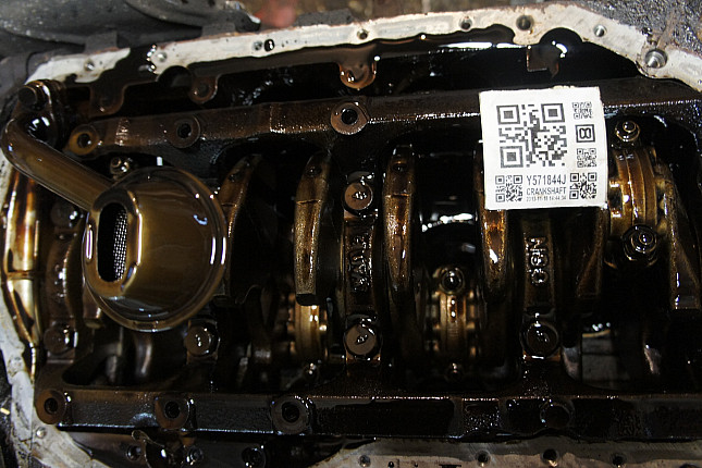 Фотография блока двигателя без поддона (коленвала) MITSUBISHI 4g64