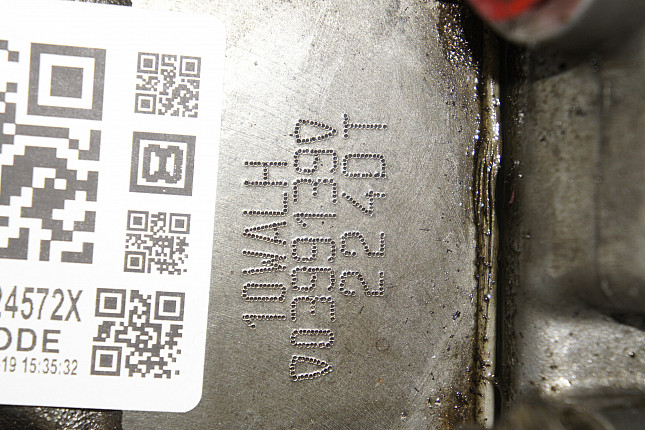 Номер двигателя и фотография площадки Land Rover 224DT с теплообменником и корпусом масленого фильтра 