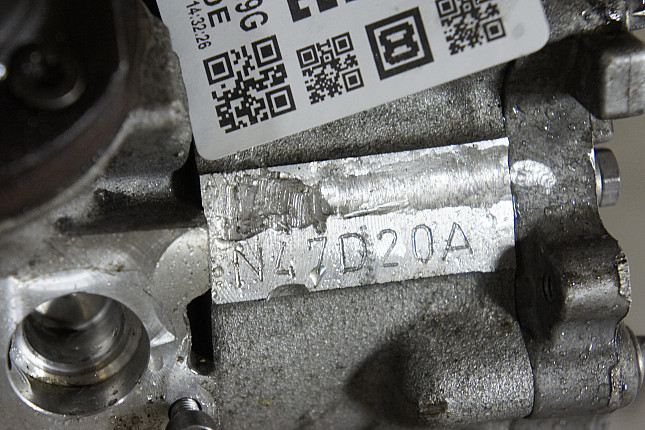 Номер двигателя и фотография площадки BMW N47 D20 A