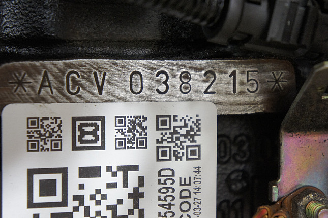Номер двигателя и фотография площадки VW ACV