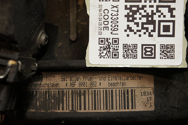 Номер двигателя и фотография площадки SEAT ABF (swap)+ МКПП