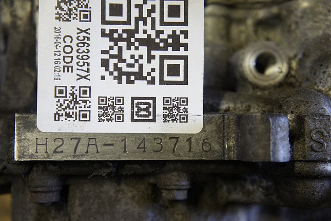 Номер двигателя и фотография площадки Suzuki H25A