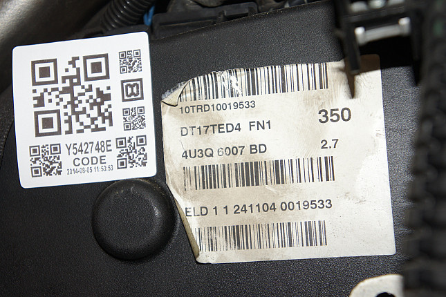 Номер двигателя и фотография площадки PEUGEOT DT17TED4
