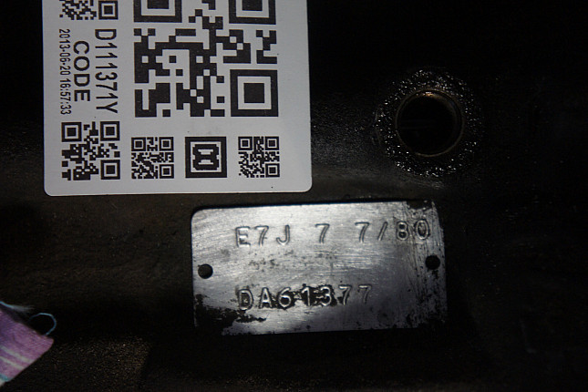 Номер двигателя и фотография площадки Renault E7J 780